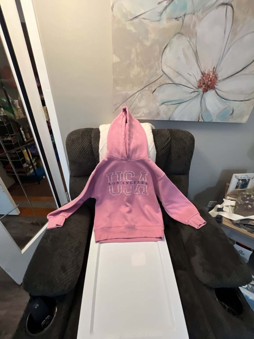 Zara Los Angeles USA Pink Hoodie
